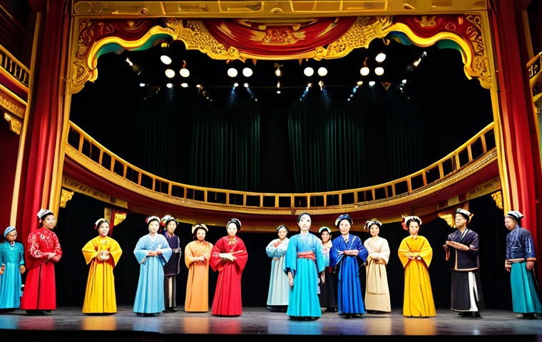 현존 기반 공연 접근법의 혁신적인 콘텐츠 전략 - **

"A vibrant scene inside the Hanoi Opera House. A 'cải lương' (renovated theatre) performance is ...