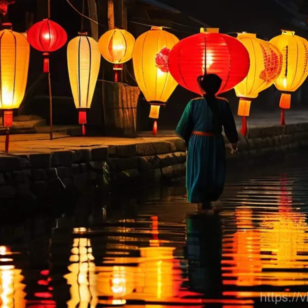 현존 기반 공연 접근법을 활용한 콘텐츠 제작 - **Hoi An Lantern Festival Night Scene:** A vibrant, atmospheric photo of the Hoi An Ancient Town in ...