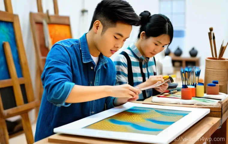 현존 기반 공연 접근법의 문화 자원 활용 - **Prompt:** A group of stylish Vietnamese Gen Z musicians (early 20s), fully clothed in contemporary...