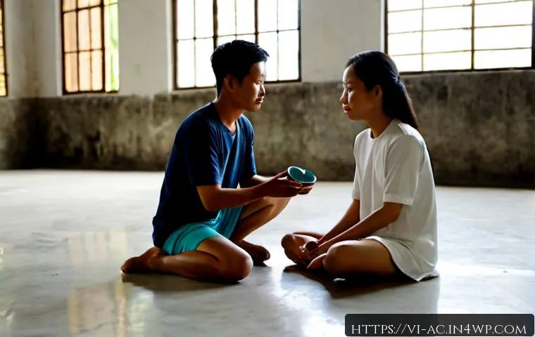 Home 17 현존 기반 공연 접근법과 예술가의 협업 - Photorealistic contemporary performance rehearsal in a sunlit Hanoi warehouse studio, a Vietnamese m...